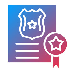 Vector Design Police Certificate Icon Style