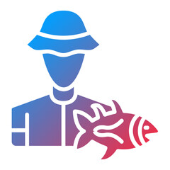 Vector Design Fisherman Icon Style