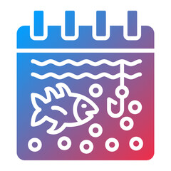 Vector Design Fishing Season Icon Style