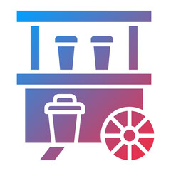 Vector Design Drinks Stall Icon Style