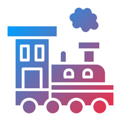 Vector Design Steam Train Icon Style