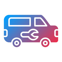 Vector Design Plumber Van Icon Style