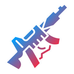 Vector Design Light Machine Gun Icon Style