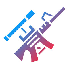 Vector Design Sniper Rifle Icon Style