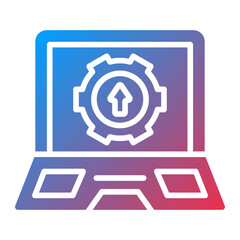 Vector Design Upgrade Laptop Icon Style
