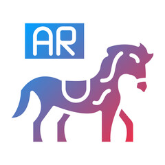 Vector Design Ar Horse Riding Icon Style