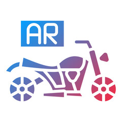 Vector Design Ar Motorbike Riding Icon Style