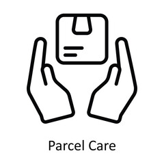 Parcel Care Vector    outline Icon Design illustration. Shipping and delivery Symbol on White background EPS 10 File