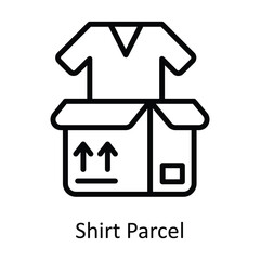 Shirt Parcel Vector    outline Icon Design illustration. Shipping and delivery Symbol on White background EPS 10 File
