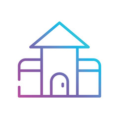 School Icon. Vector stock illustration.