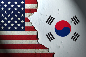 Relations between America and South Korea. America vs South Korea.