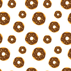 Seamless Donut Delights: Captivating Flat Vector Illustration Patterns