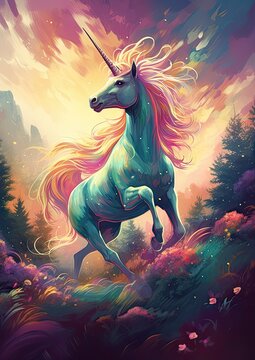 A illustration of a unicorn