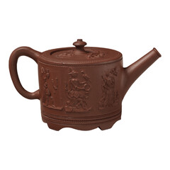 antique vintage teapot isolated background 