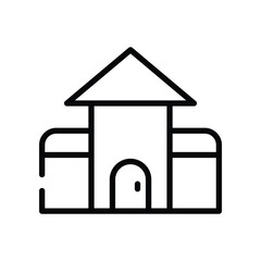 School Icon. Vector stock illustration.