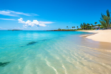 Fototapeta premium Beautiful outdoor tropical beach and sea in paradise island photography