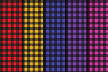 gingham seamless pattern. Texture from squares for plaid,tablecloths, clothes, shirts, dresses, paper, bedding, blankets and other textile products.vector background