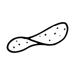 chips hand drawn in doodle style. fast food