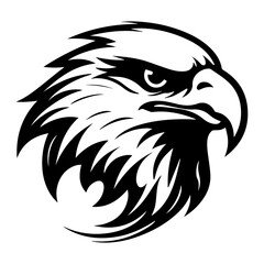Obraz premium the silhouette of an eagle's head that has a simple but very clear shape depicts that it's an eagle's head