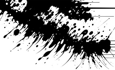 Vector grunge overlay texture. Black and white background. Abstract monochrome image includes a faded effect in dark tones