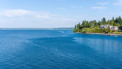 Tolmie State Park waterftront in June 2023