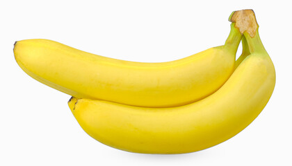 Bunch of bananas isolated on white background with clipping path