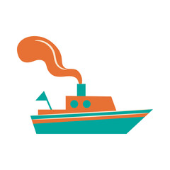 Obraz premium Cruise in flat style