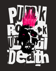 Punk Rock Until Death Vector Art, Illustration, Icon and Graphic