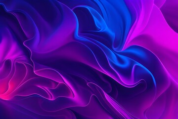 Obraz premium Vibrant Smoky Flow Gradient: Royal Purple, Hot Pink, and Midnight Blue Background