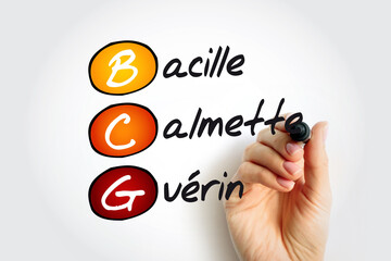 BCG - Bacillus Calmette-Guerin acronym, medical concept background