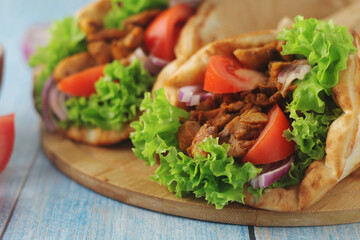 A traditional dish of Greece - gyros