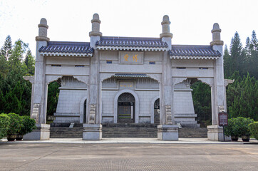 entrance to the palace on a Chinese film set