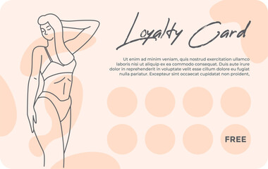 Spa salon or epilation center loyalty card vector