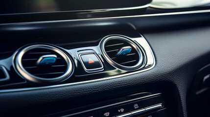Obraz na płótnie Canvas Car ventilation system and air conditioning details