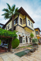 Fototapeta na wymiar Ancient streets of the old city of Antalya