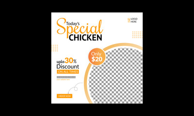 Fast food social media post design.