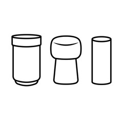 Wine cork icon vector set. Wine illustration sign collection. Cork symbol or logo.