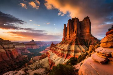 Majestic Sandstone Formations - Powered by Adobe
