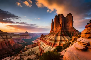 Foto op Canvas Majestic Sandstone Formations © Olanod