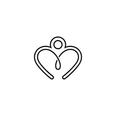 love people care simple logo template