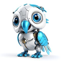 cute little parrot bird robot