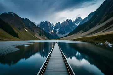Fotobehang Alpen Mountain Reflections