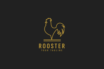 Fototapeta na wymiar Rooster logo vector icon illustration