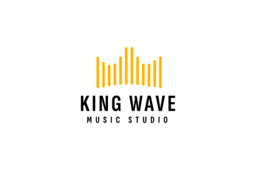 Sound wave logo vector icon illustration