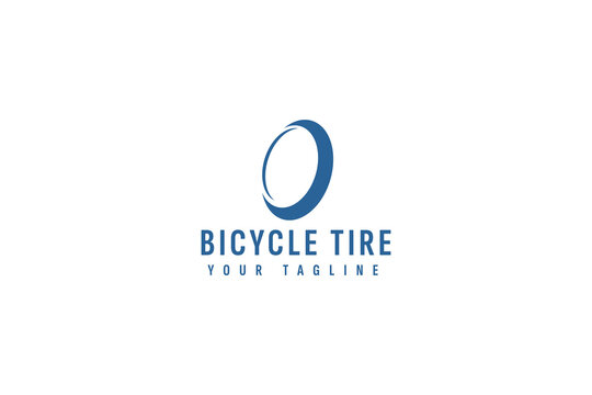 Bicycle tire logo vector icon illustration
