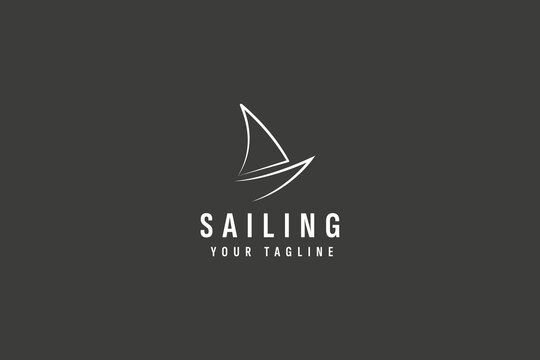 Sailing boat logo vector icon illustration