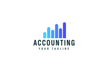 Accounting logo vector icon illustration