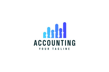 Accounting logo vector icon illustration