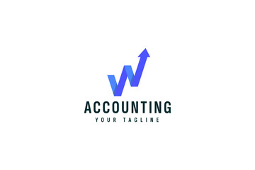 Accounting logo vector icon illustration