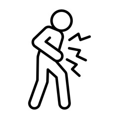 Obraz premium Stomachache icon